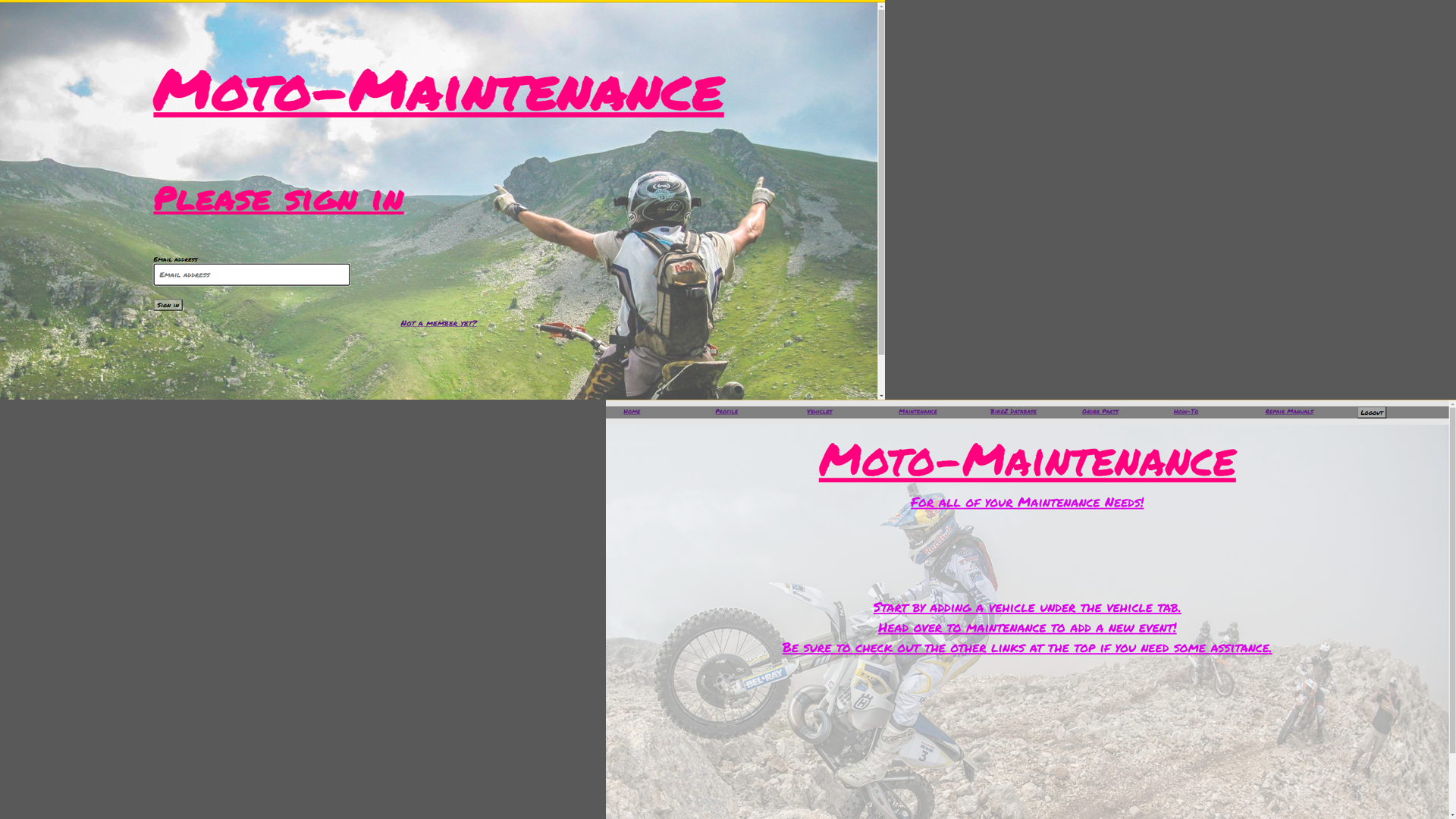 Screenshot of Moto-Maintenance